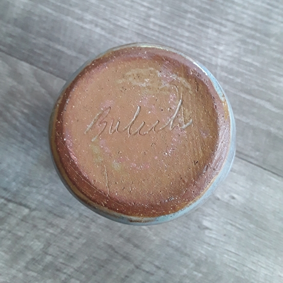 Aqua hand thrown pottery creamer - Picture 5 of 5